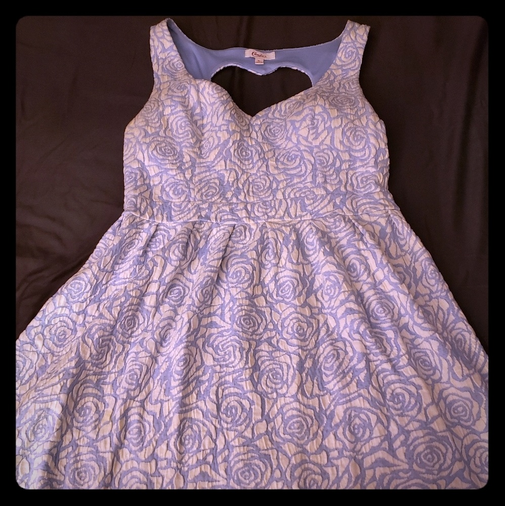 Light blue dress with roses